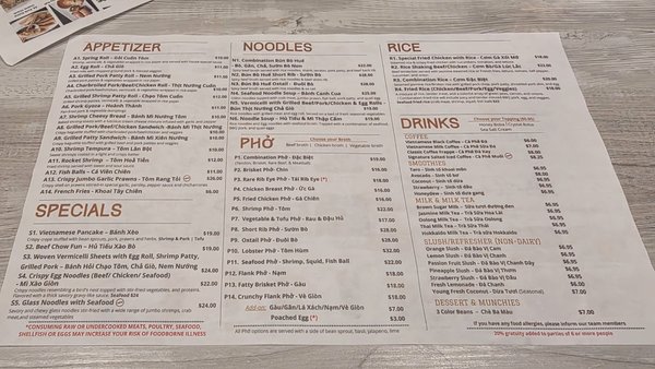 Menu photo 2 Pho & Beyond Las Vegas, NV