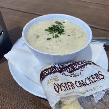 Shoreline Cafe - Clam Chowder cup - Seafood Near Me - Santa Barbara, California Shoreline Cafe - Clam Chowder cup - Seafood Near Me - Santa Barbara, California