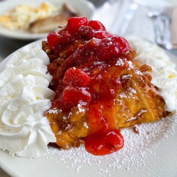 Jamie's Cafe - French Toast Combo (deep fried French toast). - Cafes Near Me - Elk Grove, California
