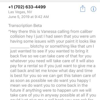 Caliber Collision - Great customer service. Thank you Vanessa - Body Shops Near Me - North Las Vegas, Nevada Caliber Collision - Great customer service. Thank you Vanessa - Body Shops Near Me - North Las Vegas, Nevada