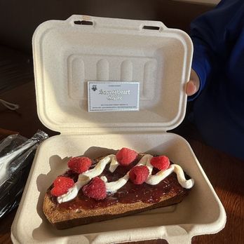 Sacred Heart Coffee - Raspberry jam toast - Coffee & Tea Near Me - Fresno, California
