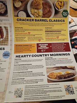 Menu photo 2 Cracker Barrel Old Country Store Lagrange, KY