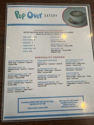 Menu photo 2 Pop Over Eatery Simsbury, CT
