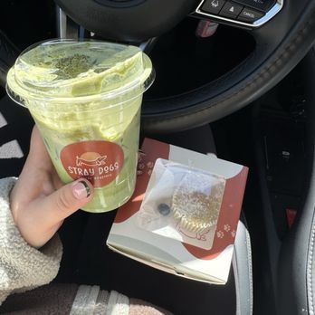 Stray Dogs Coffee Roasters - Double iced matcha and matcha blueberry cheesecake - Coffee Roasteries Near Me - Riverside, California Stray Dogs Coffee Roasters - Double iced matcha and matcha blueberry cheesecake - Coffee Roasteries Near Me - Riverside, California