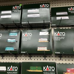 Lombard Hobbies - Different series of N scale KATO sets that you can add on to your freight or passenger trains.