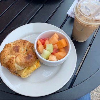Cafe Astoria - Grand Ave Sandwich with Fruit and Iced Latte - Coffee & Tea Near Me - Saint Paul, Minnesota