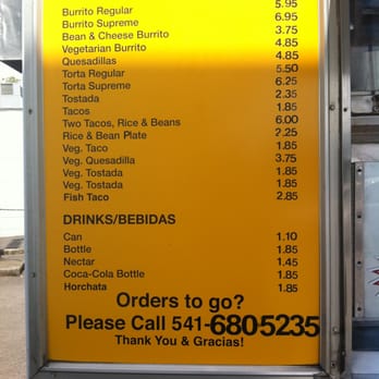 Tino's Tacos - Menu - Food Trucks Near Me - Roseburg, Oregon Tino's Tacos - Menu - Food Trucks Near Me - Roseburg, Oregon