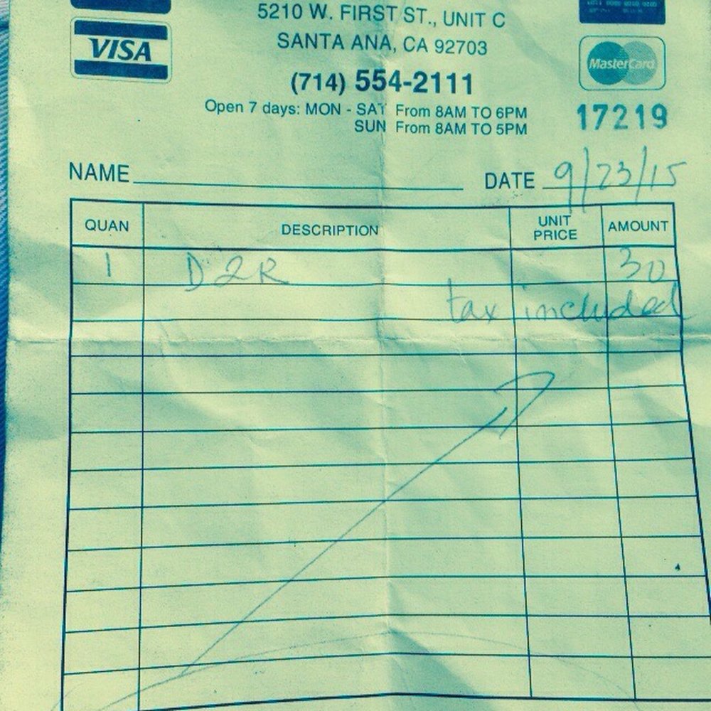 Bolsa Auto Parts - Bolsa auto part- receipt - Auto Parts & Supplies Near Me - Santa Ana, California