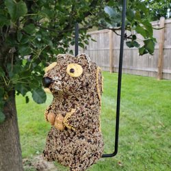 Wild Birds Unlimited - Seed squirrel that the real squirrels proceeded to decapitate and cannibalize.