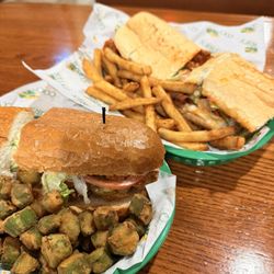 Cocodrie’s Bayou Kitchen - Shrimp Po-Boy w/okra & Jazzfest w/fries