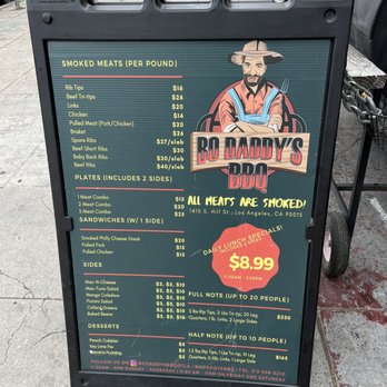 Bo Daddy’s BBQ - Menu - Barbeque Near Me - Los Angeles, California
