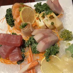 Misaki Hibachi and Sushi - Mixed Sashimi--generous sampling--all fresh and delicious! I asked for no octopus.