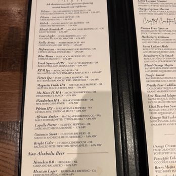 Oswego Grill - Cocktail menu - American Near Me - Beaverton, Oregon Oswego Grill - Cocktail menu - American Near Me - Beaverton, Oregon