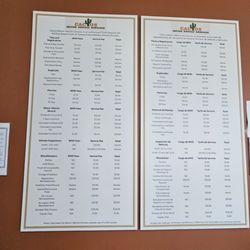 Cactus Motor Vehicle Services - Posted FEES