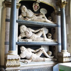 The church of St Mary, Swinbrook - Memorial of Sir Edmund Fettiplace II (d. 1686) for his Uncle, father and himself