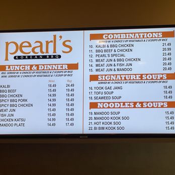 Pearl's Korean BBQ - menu - Korean Near Me - Honolulu, Hawaii Pearl's Korean BBQ - menu - Korean Near Me - Honolulu, Hawaii