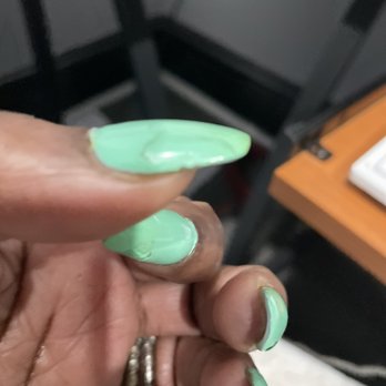 Red Lotus Spa & Nails - Another view of the terrible $50 gel refill. - Nail Salons Near Me - Philadelphia, Pennsylvania