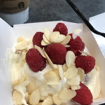 Cinnaholic - Vanilla frosting raspberries and almonds $5.50! - Desserts Near Me - Corona, California