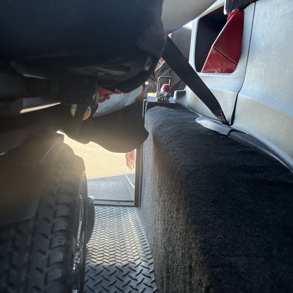 GMTCare - Wheels floating in air- power wheelchair not secured - Medical Transportation Near Me