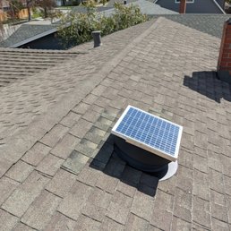 New solar powered attic fan New solar powered attic fan