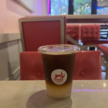Pink Elephant Cafe - Iced lychee americano - Coffee & Tea Near Me - Vancouver, British Columbia