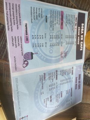 Menu photo 5 Boba Ko Cafe Greensboro, NC
