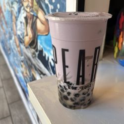 Pearl Milk Tea Club - Taro smoothie with extra tapioca boba and lychee jelly.