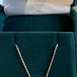 Yellow gold diamond bezel necklace. Way more sparkly in person! Yellow gold diamond bezel necklace. Way more sparkly in person!