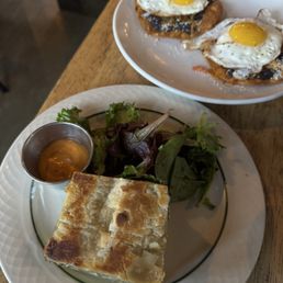 Quiche and huevos rancheros Quiche and huevos rancheros