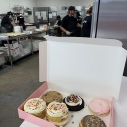 Trying out the new cakes!