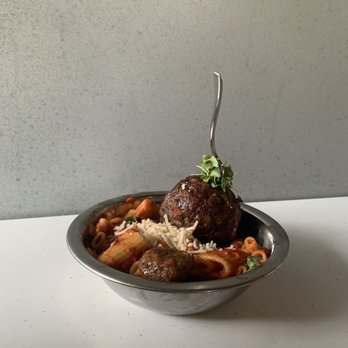 Pym Test Kitchen - Spaghetti with plant-based meatball - Coffee & Tea Near Me - Anaheim, California