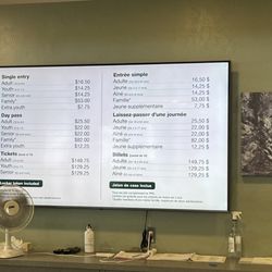 Radium Hot Springs Pools - Menu