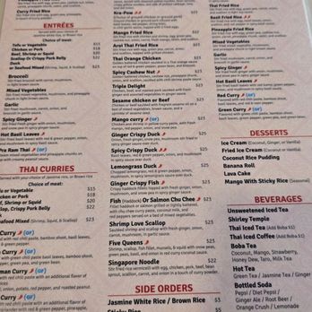 Ario Thai Cusine - Menu - Thai Near Me - Barrington, New Hampshire