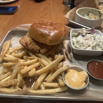 BJ's Restaurant & Brewhouse - BJ's Kickin' Chicken Sandwich - New American Near Me - Lewisville, Texas BJ's Restaurant & Brewhouse - BJ's Kickin' Chicken Sandwich - New American Near Me - Lewisville, Texas