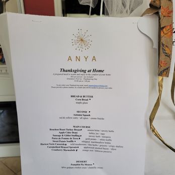 Anya - Thanksgiving at home menu - Steakhouses Near Me - Thompson, Connecticut Anya - Thanksgiving at home menu - Steakhouses Near Me - Thompson, Connecticut