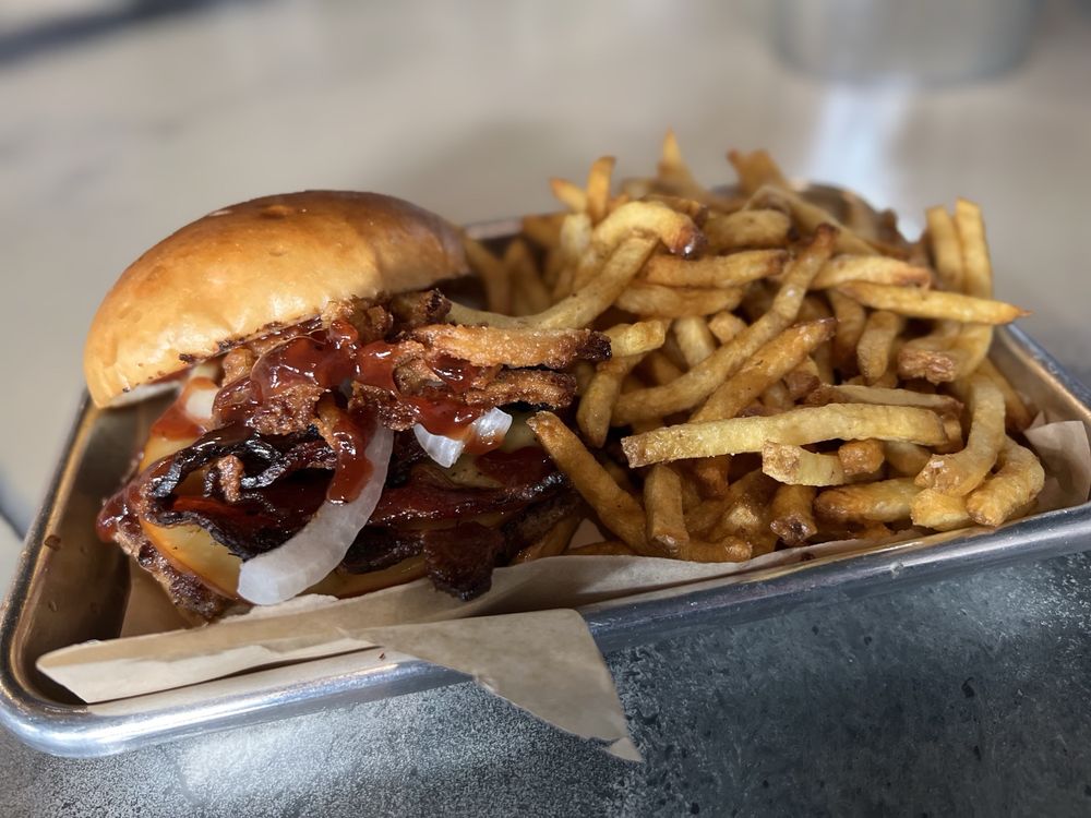 Food from Moo'd Burger Bar