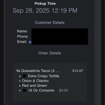Birriaz - Order confirmation for the egotistical owner Conrado. - Mexican Near Me - San Jacinto, California Birriaz - Order confirmation for the egotistical owner Conrado. - Mexican Near Me - San Jacinto, California