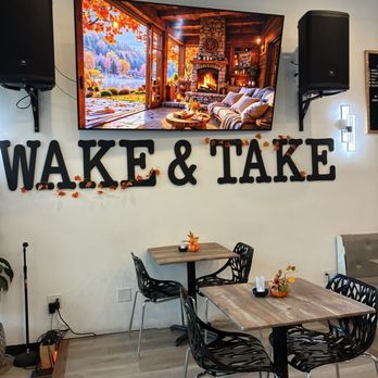Wake & Take Cafe and Event Center - Cute eating area - Coffee & Tea Near Me - Aurora, Colorado Wake & Take Cafe and Event Center - Cute eating area - Coffee & Tea Near Me - Aurora, Colorado
