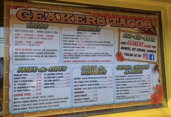 Menu photo 1 Geaker's Tacos Bethlehem, PA Menu photo 1 Geaker's Tacos Bethlehem, PA