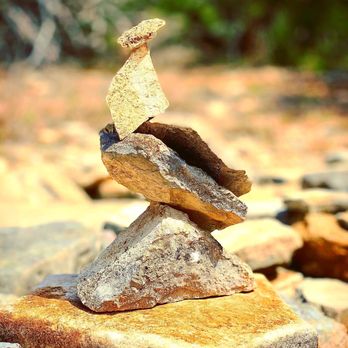 Canyonlands Trails - Make a Zen Rock stack on Cactus Rocks Trail - Hiking Near Me - Lakeway, Texas