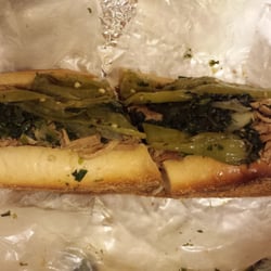 Christopher's Deli & Caterers - Roast Pork with spinach, provolone, and long hots, $7.95 on Wednesdays. Seriously weighed about 2 pounds! Deliciousness!