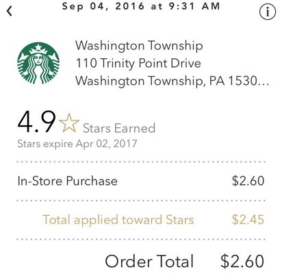 Menu photo 2 Starbucks Washington, PA