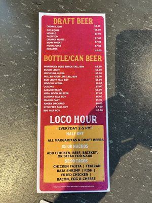 Menu photo 3 Rusty Taco Scottsdale, AZ