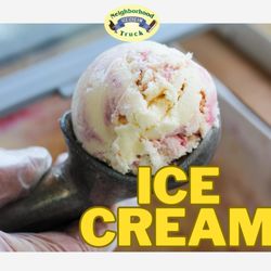 Neighborhood Ice Cream Truck - Ice Cream Scoop - Black Raspberry Cheesecake
