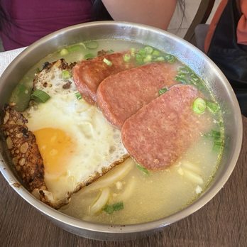 Cafe Kazka - 09/07/2025 - Spam and Egg Noodles Soup $13 - Juice Bars & Smoothies Near Me - Foster City, California