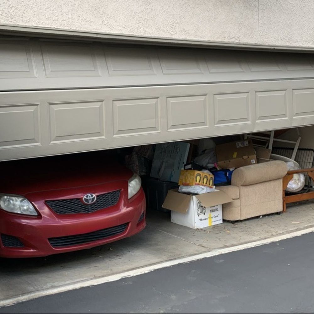 Broken garage door Broken garage door
