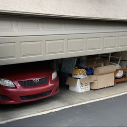 Broken garage door