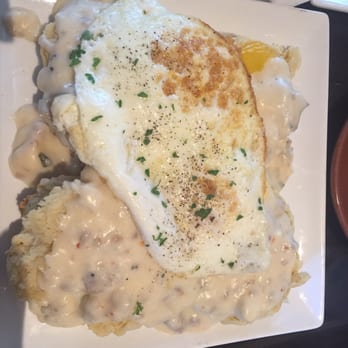 Liberty Market - Biscuits and gravy (with added eggs). Amazing - New American Near Me - Gilbert, Arizona