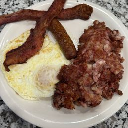 Excellent. Perfect over medium eggs. Perfect bacon.
