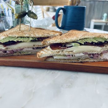 maman - Martha Stewart Chicken Club with delicious hot caramel latte in back - Salad Near Me - South Miami, Florida maman - Martha Stewart Chicken Club with delicious hot caramel latte in back - Salad Near Me - South Miami, Florida